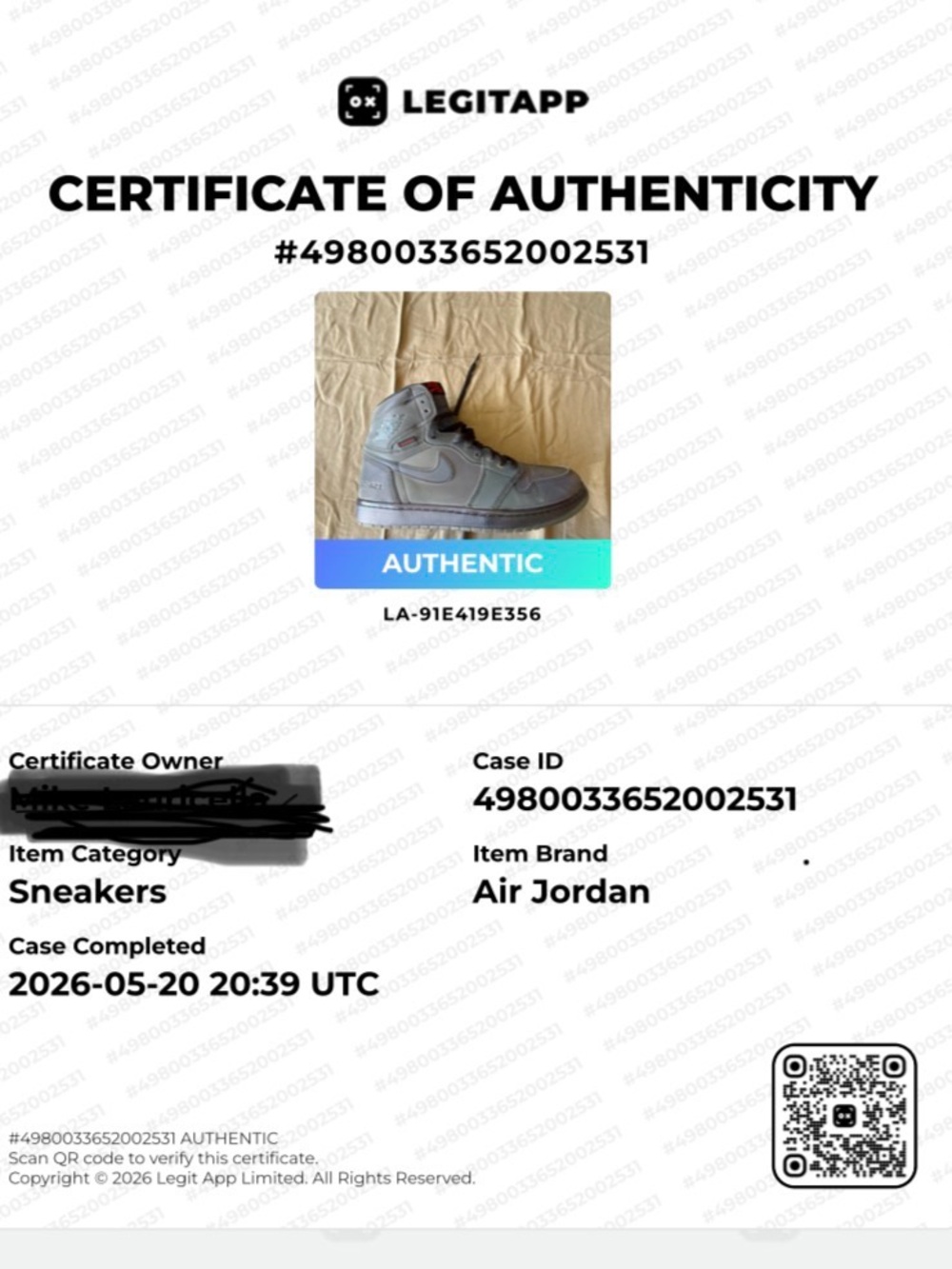 Nike Air Jordan 1 Retro High Zoom ‘ Fearless ‘, Men’s 10.5 - Picture 11 of 15
